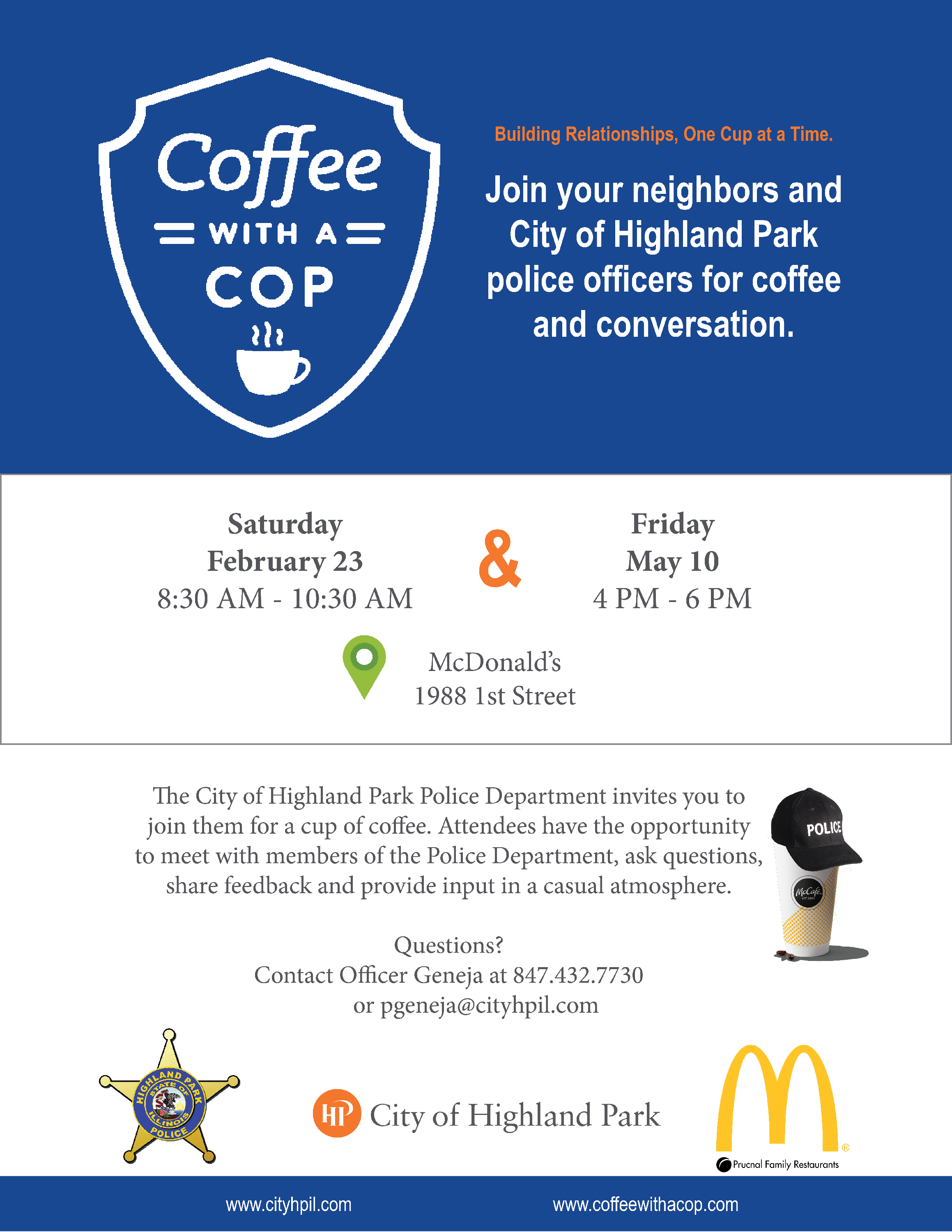 Coffee with a cop poster 2019